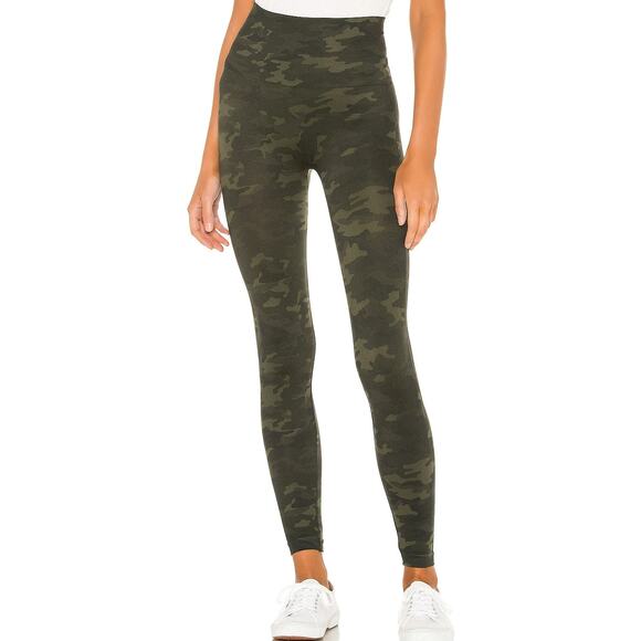 SPANX Pants - SPANX Look at Me Now Leggings Seamless Cropped High Waisted Army Camo Print S